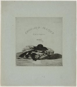帽子とギター、14点の銅版画の扉絵 作： Édouard Manet