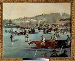 ブーローニュの森での競馬 エドゥアール・マネ（1832-1883）の絵画 1872年 個人蔵 作： Édouard Manet