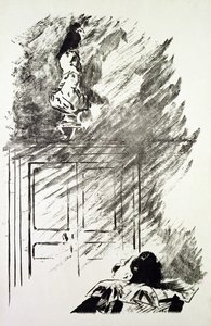 エドガー・アレン・ポーの「The Raven」の挿絵 作： Édouard Manet