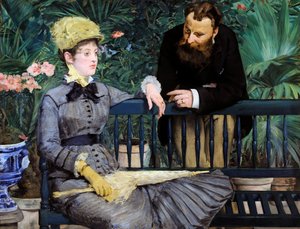 1879年のウィンターガーデンで 作： Édouard Manet