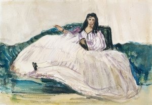 ジャンヌデュヴァル-ラメトレスドボードレール。 Um 1862 作： Édouard Manet