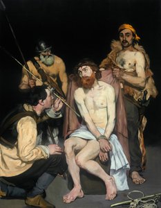 兵士たちに嘲笑されるイエス、1865年。 作： Édouard Manet