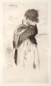 赤ん坊を抱いている少女 作： Édouard Manet