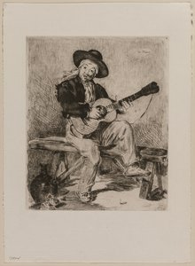 ギターレロ、1861。 作： Édouard Manet