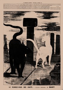 猫の集会、1869年。 作： Édouard Manet