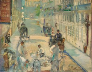ベルヌ通りの舗装機、1878年 作： Édouard Manet