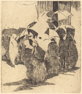 精肉店前の行列 作： Édouard Manet