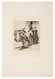 精肉店前の行列 作： Édouard Manet