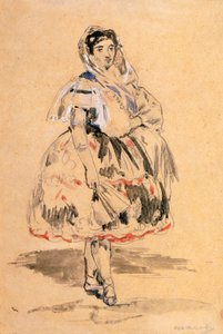 バレンシアのローラ（鉛の鉱山を描く、水彩画 作： Édouard Manet