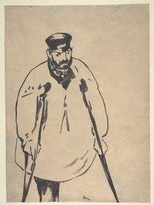 マネ - 松葉杖をつく男 1878年 作： エドゥアールマネ