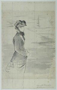 マネ - 海辺に立つアナベル・リー 1881年頃 作： エドゥアールマネ
