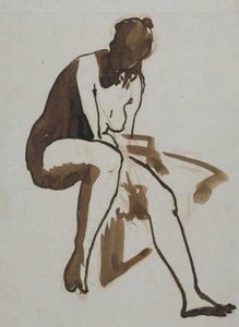マネ-座る浴客 1858-1860年頃 作： エドゥアールマネ
