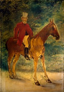 ムッシュー・アルノー馬に乗った絵画作：エドゥアール・マネ（1832-1883）1875寸法154x225 cmミラノ、ガレリアダルテモデルナ 作： Édouard Manet