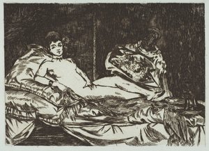 オリンピアの大皿、1867年1月〜5月。 作： Édouard Manet