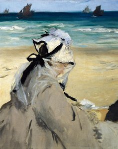 浜辺で、エドゥアール・マネ作、細部 作： Édouard Manet