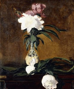 瓶の中の牡丹、1864 作： Édouard Manet