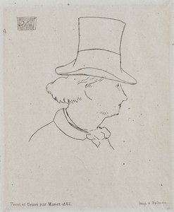 シャルル・ボードレールの肖像 1821-1867. 作： Édouard Manet