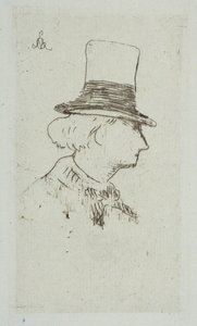 チャールズボードレールの肖像、1862〜67年。 作： Édouard Manet