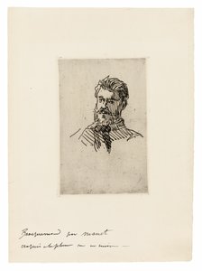 フェリックス・ブラックモンドの肖像 作： Édouard Manet