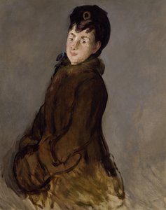 マフのあるイザベル・レモニエの肖像、1879年頃（キャンバスに油彩） 作： Édouard Manet