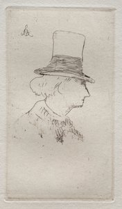 シャルル・ボードレールの横顔の肖像画 作： Édouard Manet