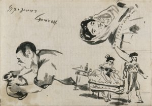 「L’Autographe au Salon de 1865」のための「ジプシー」、「スパニッシュ バレエ」、「ロラ デ ヴァランス」のスケッチ