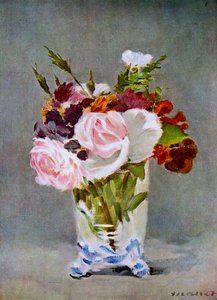 花のある静物、1882年。 作： Édouard Manet