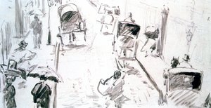ストリートシーン、c1850-c1883 作： Édouard Manet