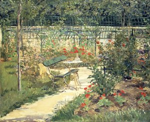 ベルサイユ庭園のベンチ、1881 作： Édouard Manet