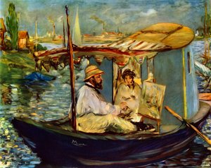 ボート、1874、1937。 作： Édouard Manet