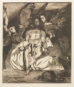 天使と死んだキリスト 作： Édouard Manet