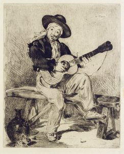 ギタリスト（エッチング） 作： Édouard Manet