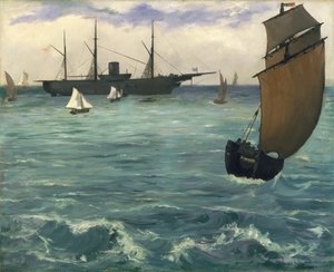 ブローニュの「Kearsarge」 作： Édouard Manet