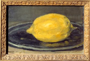 エドゥアール・マネ（1832-1883）の「レモンの絵」。1880.日です。0,14x0,22 m Paris.オルセー美術館（Musee d