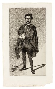 悲劇の俳優（ハムレット役のルーヴィエール） 作： Édouard Manet