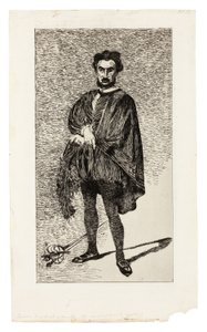 悲劇の俳優（ハムレット役のルーヴィエール） 作： Édouard Manet
