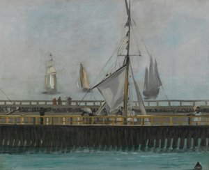 ブーローニュシュルメールの桟橋、1868 作： Édouard Manet