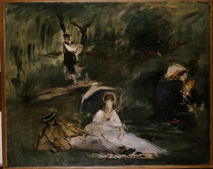 木の下 作： Édouard Manet