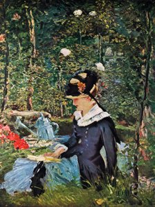 ベルビューの庭の敷居に立つ少女、1880年。 作： Édouard Manet