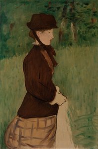 庭の若い女性、1879 作： Édouard Manet