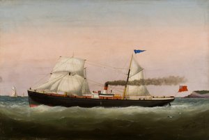 セーリングボート、ルアーブル、1877 作： Edouard Marie Adam