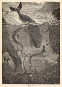ジュール・ヴェルヌ「海底二万里」の扉絵、1870年頃（版画）