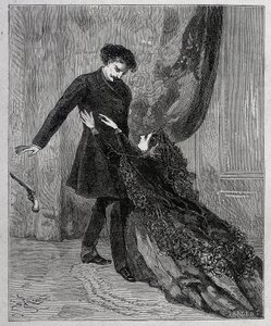 エドモン・ダンテスとメルセデス - アレクサンドル・デュマ(1802-1870)の『モンテ・クリスト伯』(Monte-Cristo)に掲載されたリウのエングレーヴィング。ジュール・ルーフ＆シー社 作： Edouard Riou