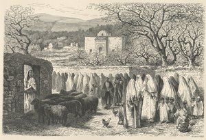 Marabout and Procession：アンレムテオフィルヒルディブランド（1824-97）によって刻まれたトレムセン