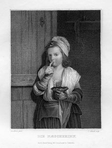 食べる少女、c1833