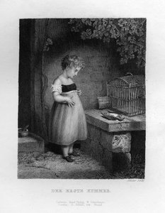「最初の悲しみ」、c1833 作： Edouard Schuler