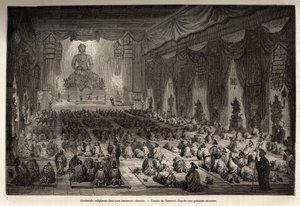 1859年から1862年にかけて、駐中国フランス公使M.de Bourboulonの上海からモスクワへの旅を説明するために、Vaumort（?エドゥアール・シャルトン編集の「世界旅行」に掲載された版画 作： Edouard Vaumort