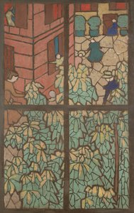 ティファニーのステンドグラス用漫画「栗の木 作： Edouard Vuillard