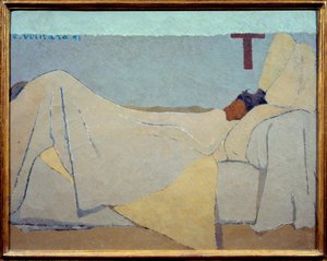 ベッドで 作： Edouard Vuillard