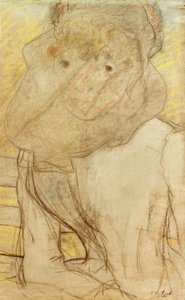 バイオレットを持つ若い女 作： Edouard Vuillard